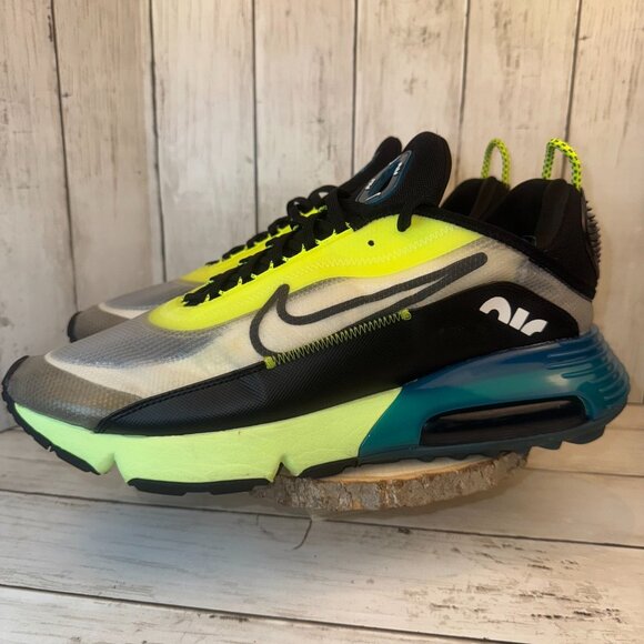 Mens Nike Air Max 2090 White Volt Valerian Blue Black Mens Size 14 BV9977-101 - Picture 4 of 12